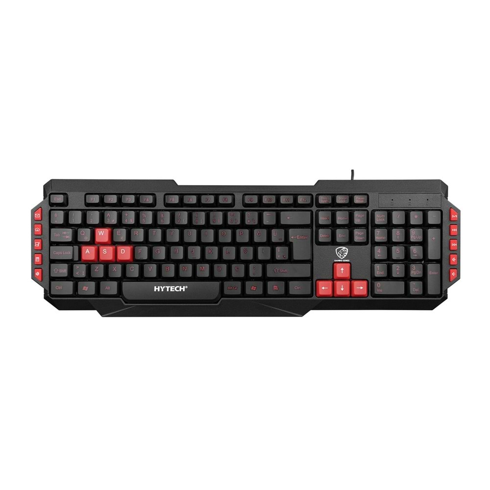 Hytech HYK-46 GAMY Siyah USB Kırmızı Tuşlu Q Gaming Oyuncu Klavyesi