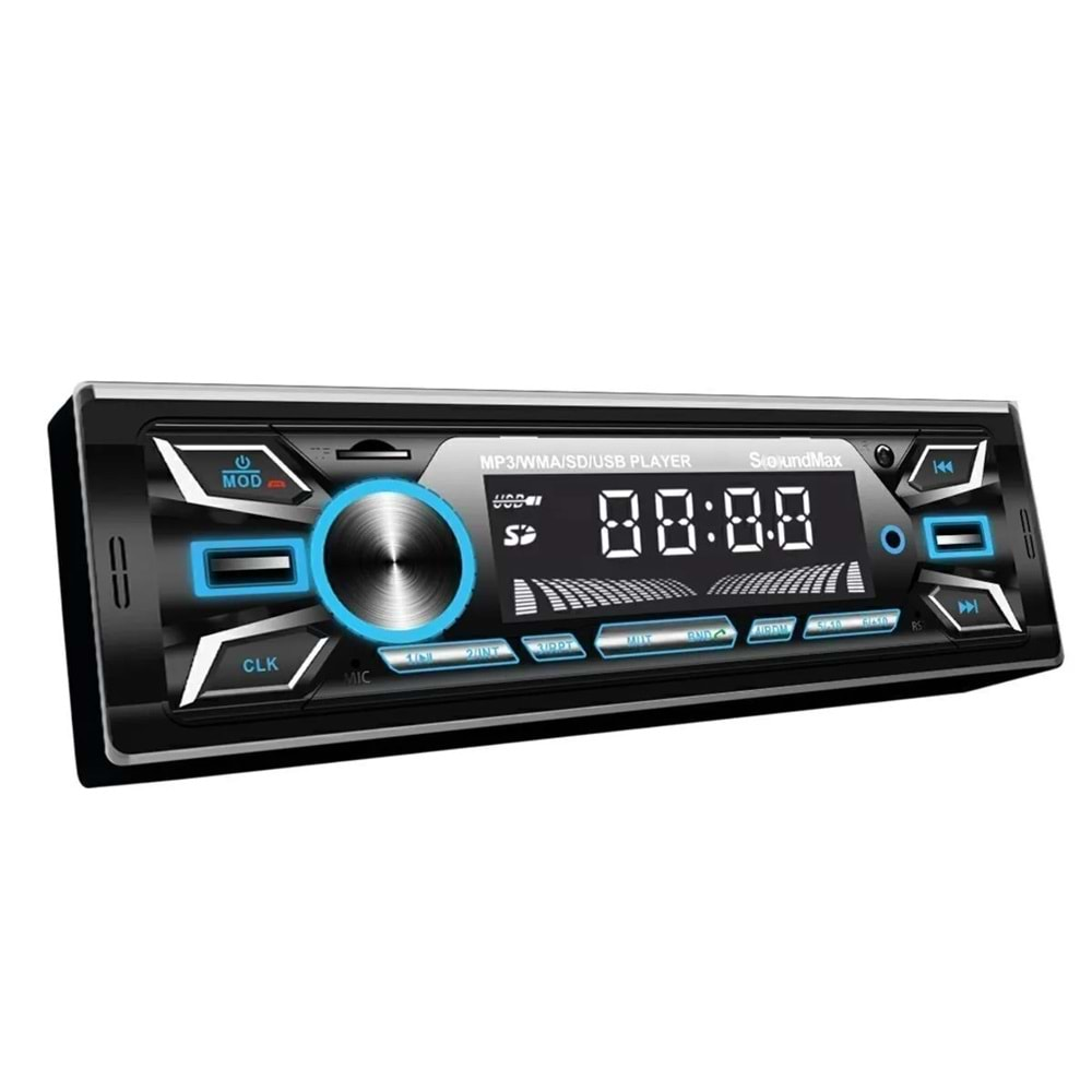 Soundmax SX-MX6G 4x50 Watt Çift Usb + Aux + Fm + Bluetooth Oto Teyp