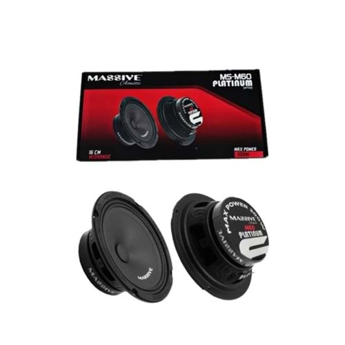 Massive MS-M60 Platinium 16cm Midrange 300 Watt Max Power + 100 Watt RMS Power 2 Li Paket Halinde