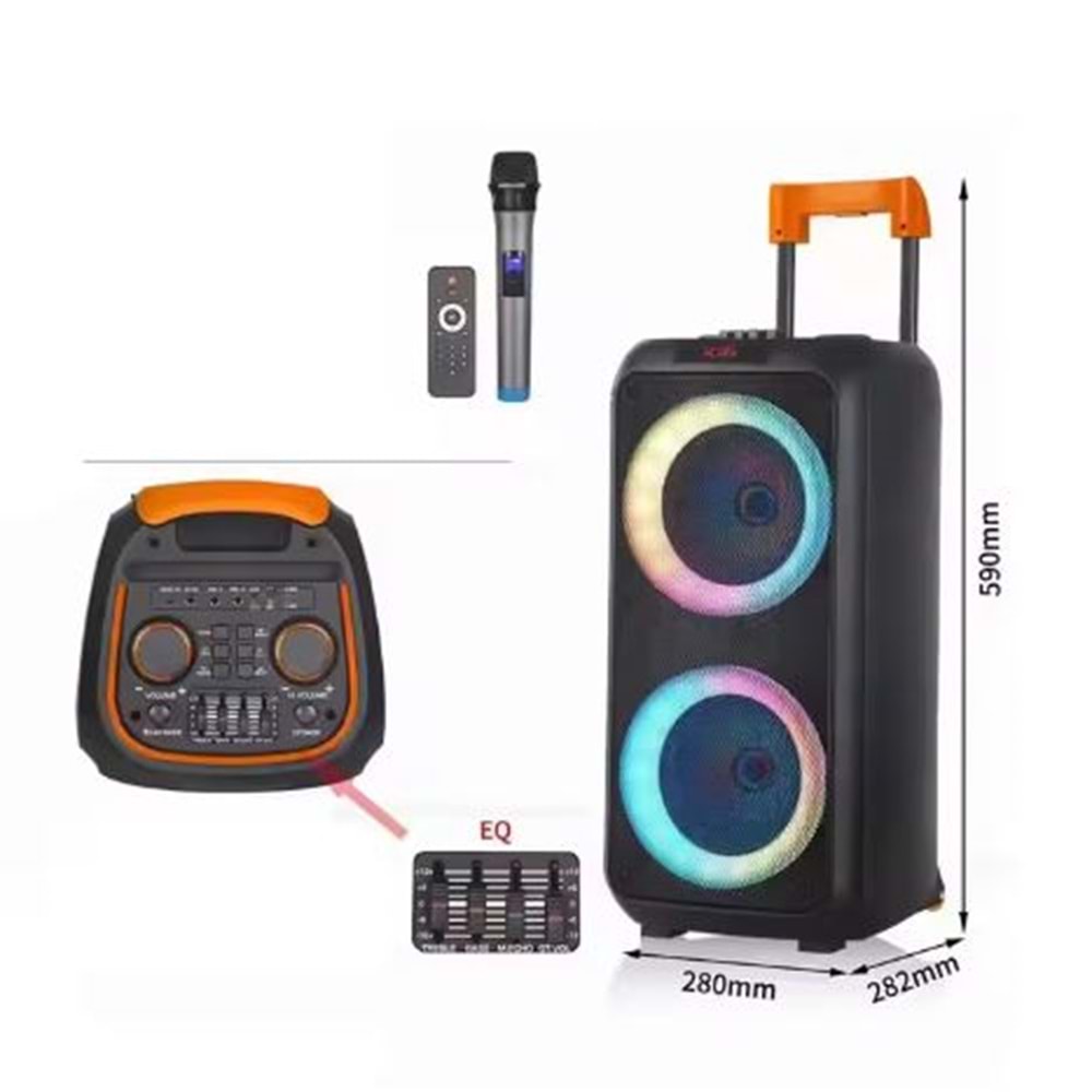 NDR-1095 Bluetooth Taşınabilir Karaoke Hoparlör