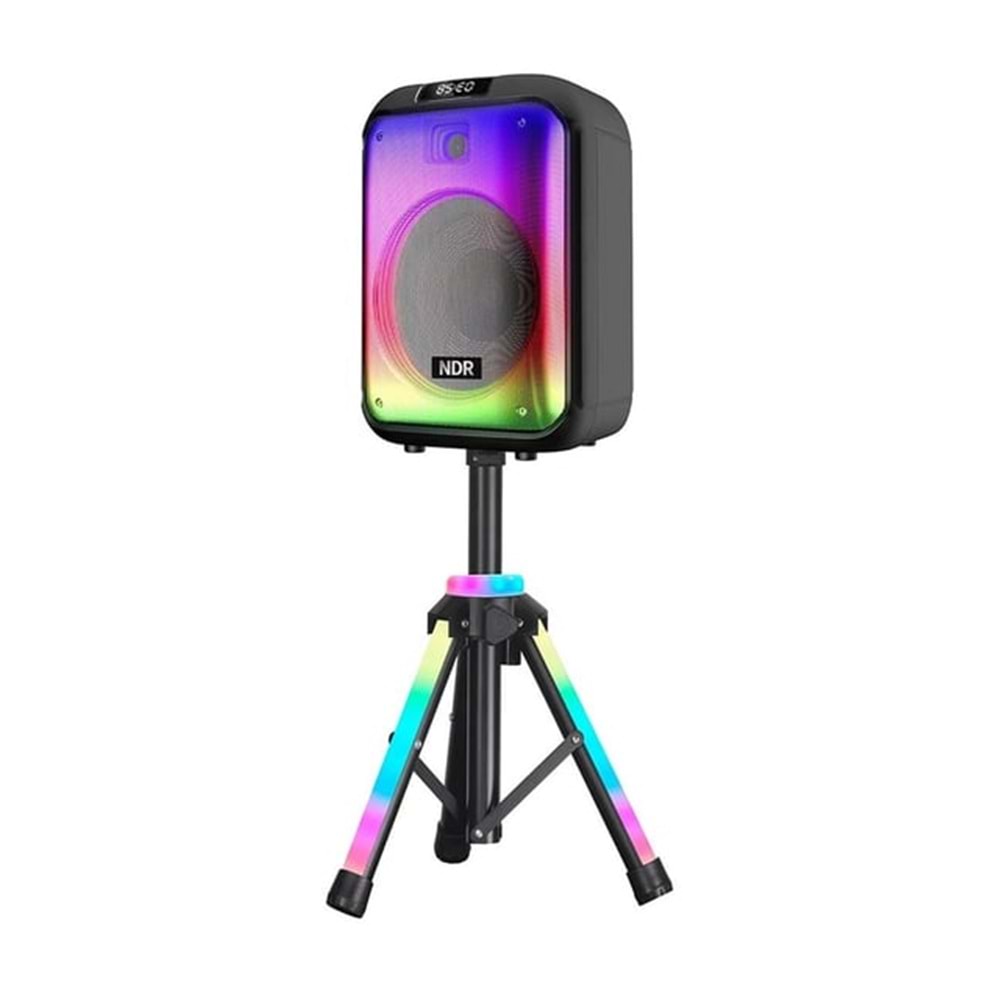 NDR-102B Siyah RGB Ledli Dahili Mikrofon&Kumanda Bluetooth
