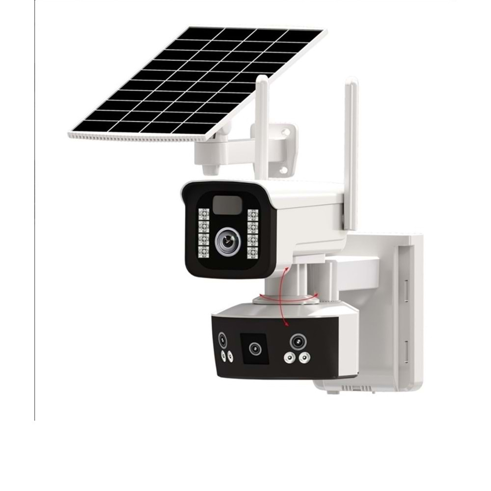 O-KAM-3920 6mp 4g Solar Dual Lens Ptz Kamera 3 Kamera 3+3mp