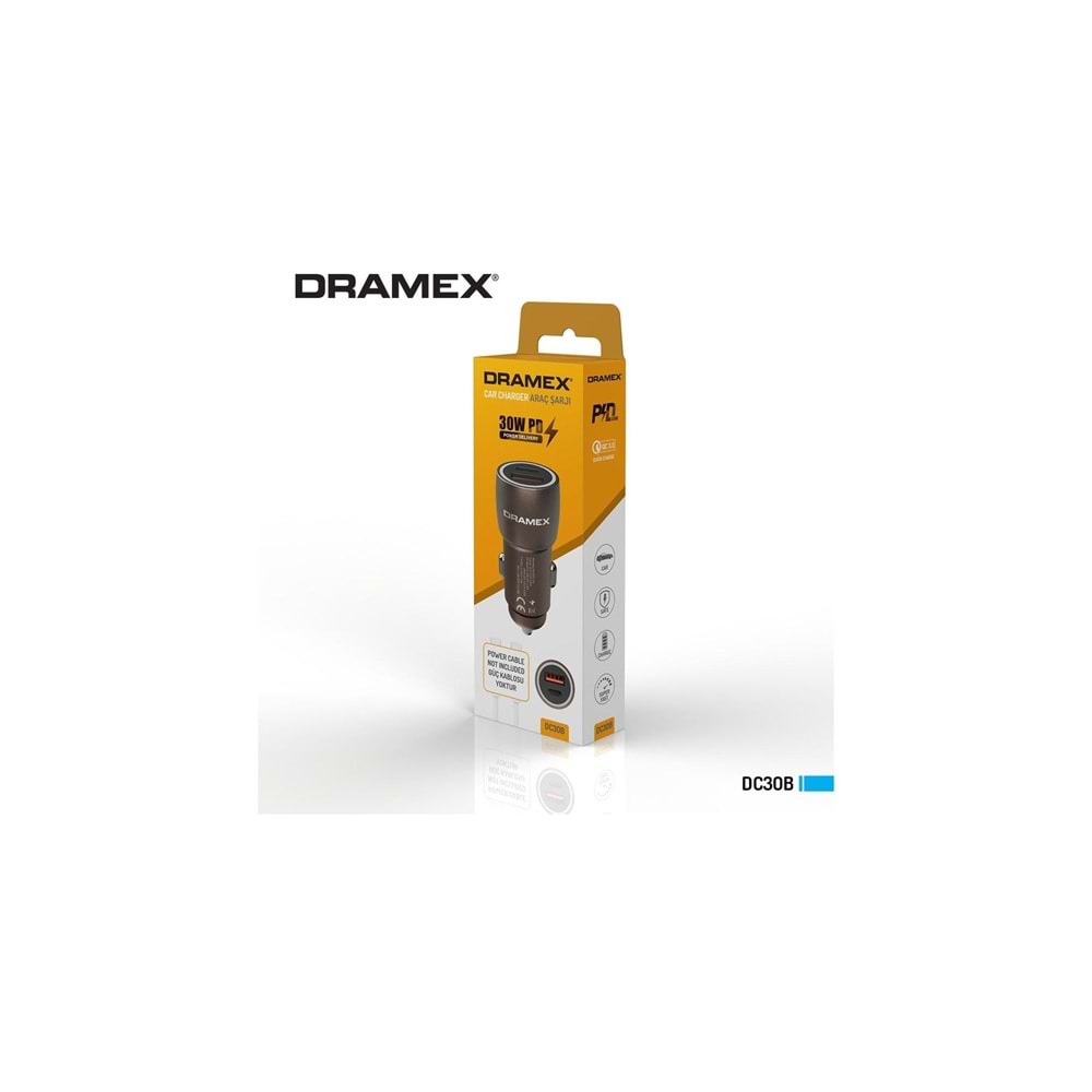 Dramex DC30B Araç Şarj Aleti Başlığı PD30W 3.1Amper