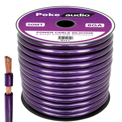 Poke PK-1410 8GA Oto Anfi Power Kablo Silikon (1 METRE)