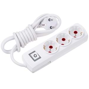 Eko GRUP-3005 3 Lü Anahtarlı Topraklı 5 Metre Priz