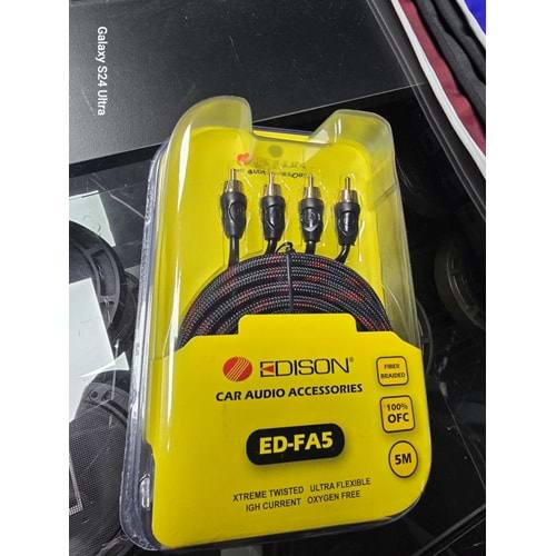 Edison ED-FA5 %100 Bakır 5mt RCA Kablo