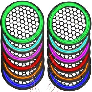 Avc Ledli Flaşörlü Hoparlör Kapak 16cm 1 Adet 12V (yeşil)