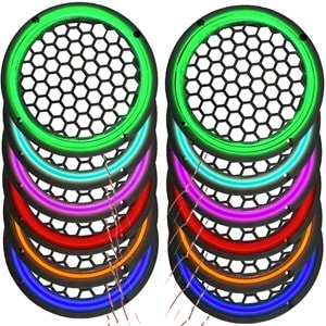 Avc Ledli Flaşörlü Hoparlör Kapak 20cm 1 Adet 12V (Mor)