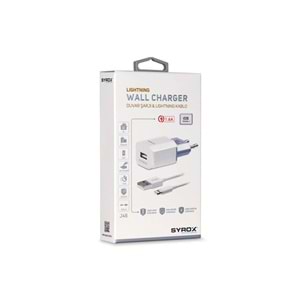 Syrox SYX-J46 iPhone Uyumlu Lightning 1.6 mAh Hızlı Şarj Cihazı