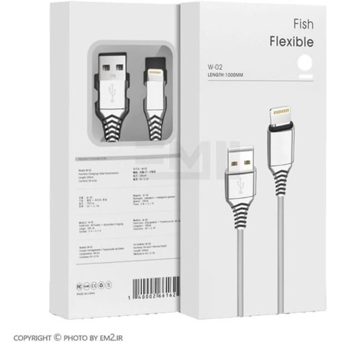 Fish Flexible W-02 Type-C USB Şarj Kablo - 1 Metre