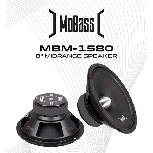 Mobass MBM-1580Y 20 cm 150w Rms 300w Max Power Oto Midrange - Çift