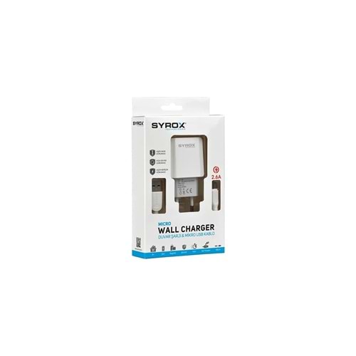 Syrox A-J47 Micro USB Girişli 2.6 Amper Hızlı Şarj Aleti
