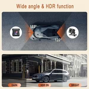 Avc Y13 4 Kameralı Wifi Full Hd 1080p Araç İçi Kamera