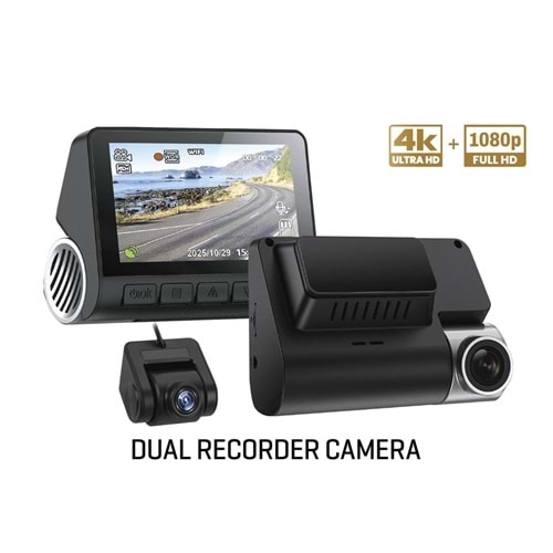 For-x X-30DVR 4K Araç Ön ve Arka İkili Video Kayıt Kamerası