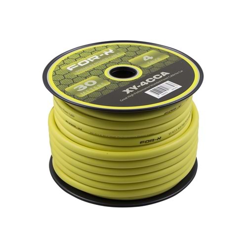 For-x XY-CCA 4GA Bakır Oto Amfi Enerji Kablosu - 1 Metre