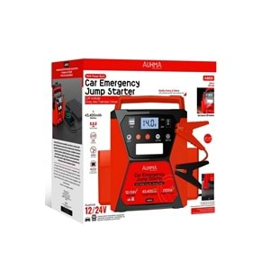 Auhma A8800 43.400mAh 12V/24V Çift Voltajlı 2100A Akü Takviye Cihazı Powerbank Jump Starter