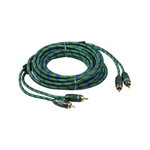 For-X X-1122G 2 RCA + 2 RCA Bakır 5 mt Kablo