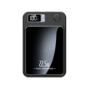 Phixi Force PW10 10000mAh 22.5W MagSafe Powerbank - Kablosuz Mini Şarj Cihazı - 1 USB 1 PD Port - Dijital Ekran - Taşınabilir Şarj Cihazı