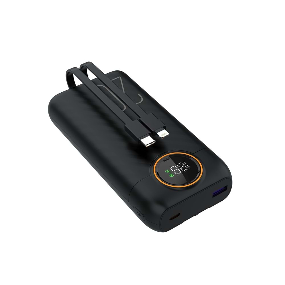 Phixi Force P22 20.000mAh 22.5W Hızlı Şarj Cihazı - Fast Powerbank - Dijital Ekran - Taşınabilir Şarj Cihazı